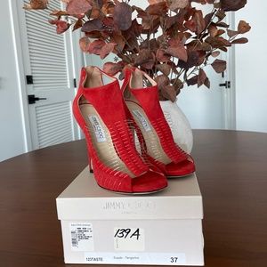 Suede TANGERINE authentic Jimmy Choo